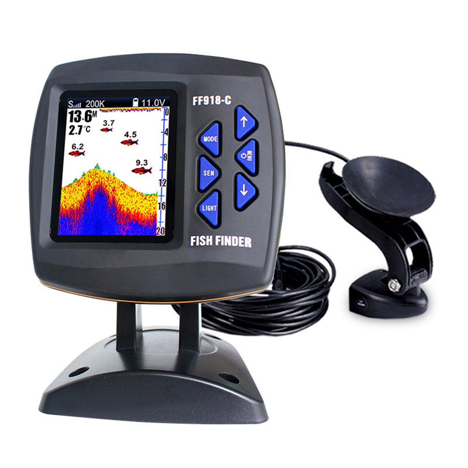 Color Screen Wired Fish Finder - Fishing Boat Depth Finder 评论和价格