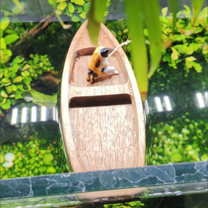 Handmade Wooden Boat Mini Floa - Fishing Boat Oar 评论和价格