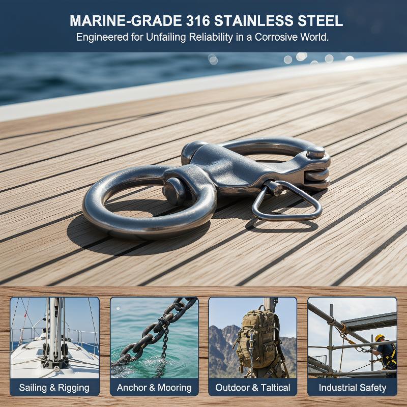 Marine Swivel Snap Shackle 316 - Fishing Boat Oar 评论和价格
