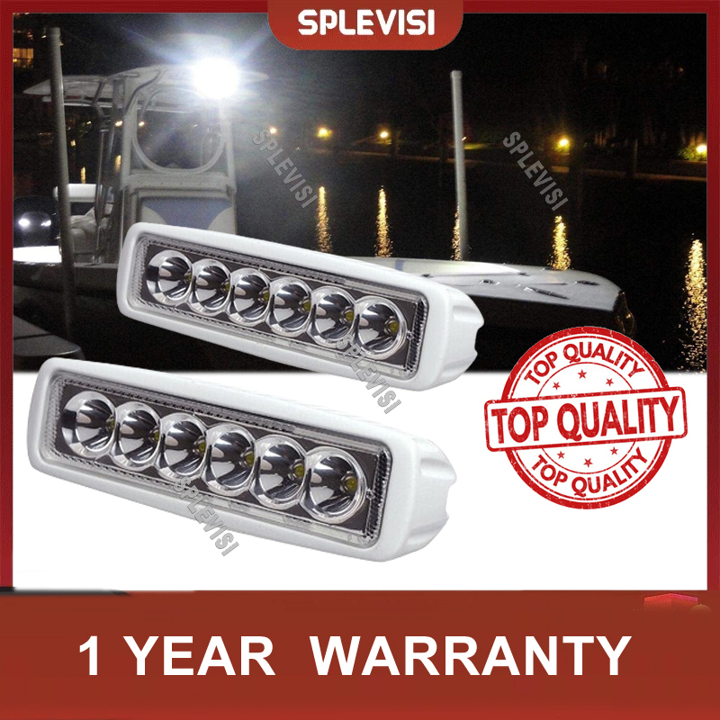 2pcs 12V 6 LED Deck Marine Spr - Fishing Boat Trailer 评论和价格