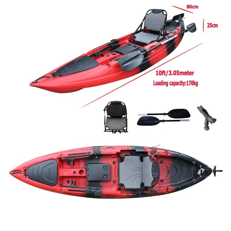 10ft Single Seat Sit on Fishin - Fishing Boat Paddle 评论和价格