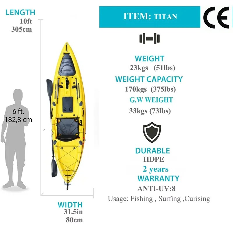 10ft Single Seat Sit on Fishin - Fishing Boat Paddle 评论和价格